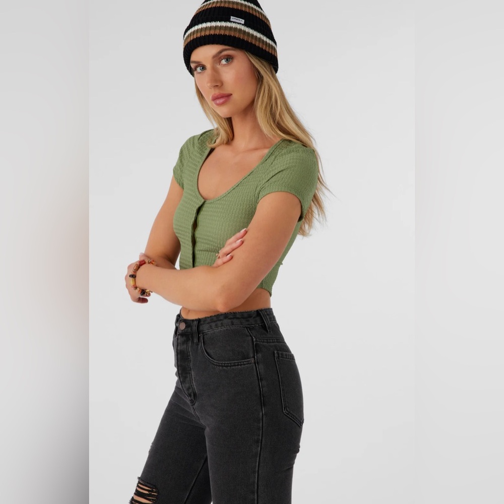 O’Neill Marlena Textured Knit Crop Top